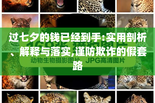 过七夕的钱已经到手:实用剖析、解释与落实,谨防欺诈的假套路