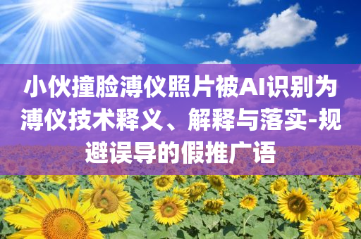 小伙撞脸溥仪照片被AI识别为溥仪技术释义、解释与落实-规避误导的假推广语