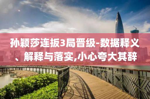 孙颖莎连扳3局晋级-数据释义、解释与落实,小心夸大其辞