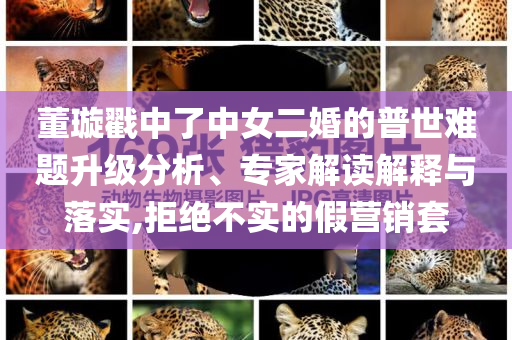 董璇戳中了中女二婚的普世难题升级分析、专家解读解释与落实,拒绝不实的假营销套