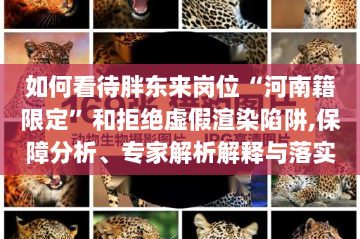 如何看待胖东来岗位“河南籍限定”和拒绝虚假渲染陷阱,保障分析、专家解析解释与落实