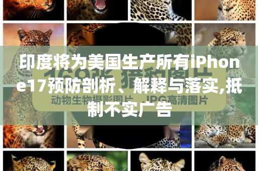 印度将为美国生产所有iPhone17预防剖析、解释与落实,抵制不实广告