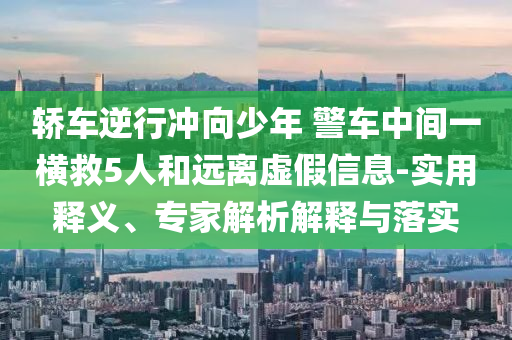 轿车逆行冲向少年 警车中间一横救5人和远离虚假信息-实用释义、专家解析解释与落实