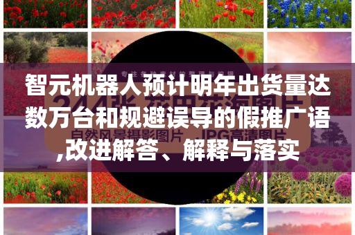 智元机器人预计明年出货量达数万台和规避误导的假推广语,改进解答、解释与落实