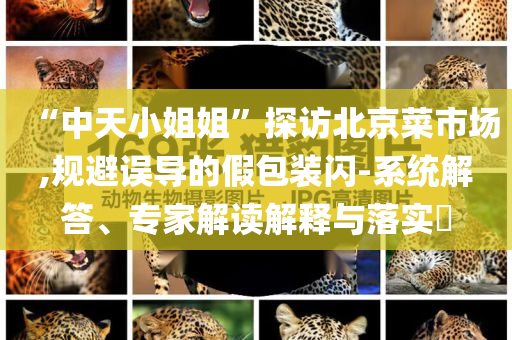 “中天小姐姐”探访北京菜市场,规避误导的假包装闪-系统解答、专家解读解释与落实​