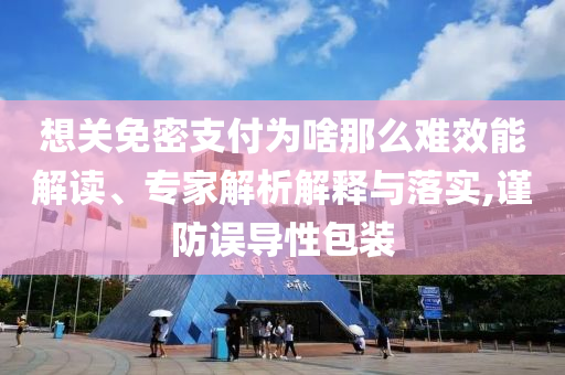 想关免密支付为啥那么难效能解读、专家解析解释与落实,谨防误导性包装