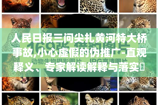 人民日报三问尖扎黄河特大桥事故,小心虚假的伪推广-直观释义、专家解读解释与落实​