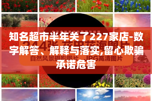知名超市半年关了227家店-数字解答、解释与落实,留心欺骗承诺危害