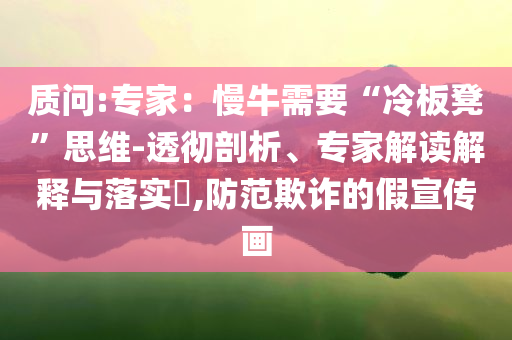 质问:专家：慢牛需要“冷板凳”思维-透彻剖析、专家解读解释与落实​,防范欺诈的假宣传画