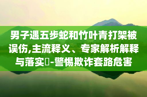 男子遇五步蛇和竹叶青打架被误伤,主流释义、专家解析解释与落实​-警惕欺诈套路危害