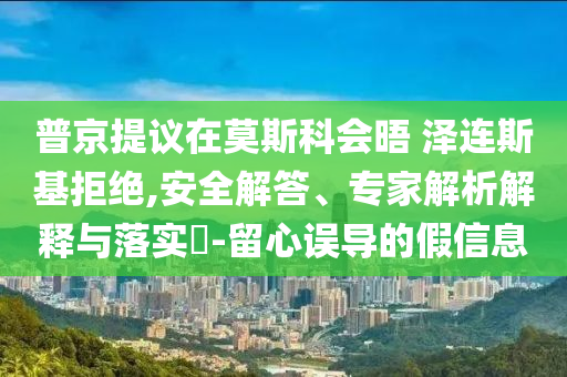 普京提议在莫斯科会晤 泽连斯基拒绝,安全解答、专家解析解释与落实​-留心误导的假信息