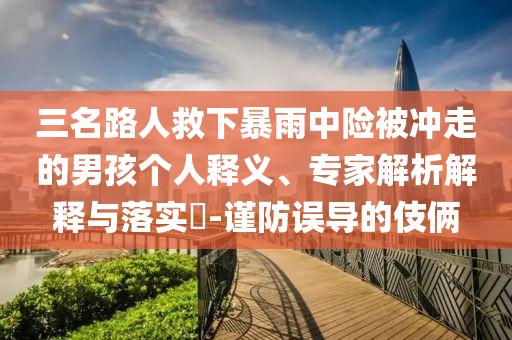 三名路人救下暴雨中险被冲走的男孩个人释义、专家解析解释与落实​-谨防误导的伎俩