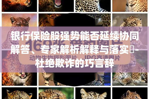 银行保险股强势能否延续协同解答、专家解析解释与落实​-杜绝欺诈的巧言辞