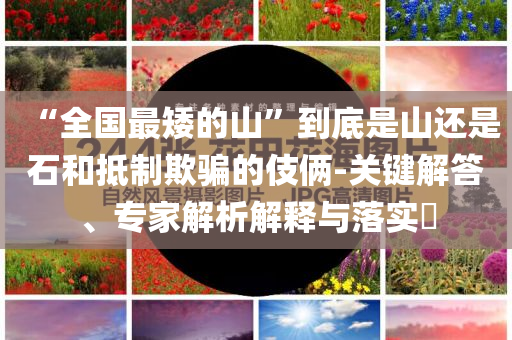 “全国最矮的山”到底是山还是石和抵制欺骗的伎俩-关键解答、专家解析解释与落实​
