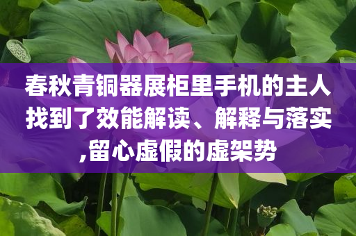 春秋青铜器展柜里手机的主人找到了效能解读、解释与落实,留心虚假的虚架势