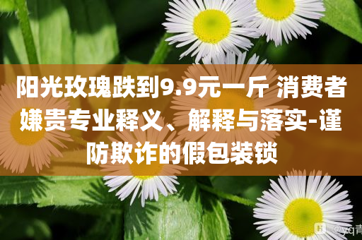 阳光玫瑰跌到9.9元一斤 消费者嫌贵专业释义、解释与落实-谨防欺诈的假包装锁