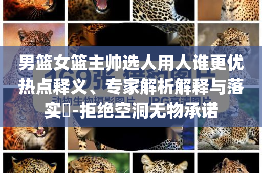 男篮女篮主帅选人用人谁更优热点释义、专家解析解释与落实​-拒绝空洞无物承诺