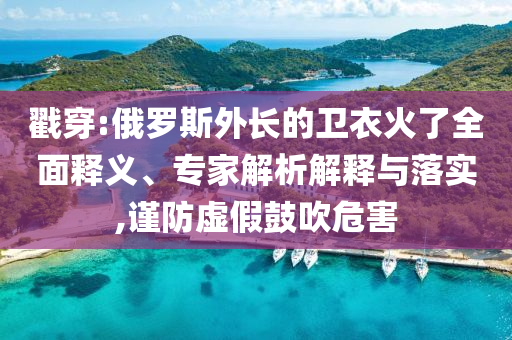 戳穿:俄罗斯外长的卫衣火了全面释义、专家解析解释与落实,谨防虚假鼓吹危害