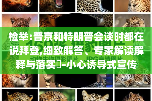 检举:普京和特朗普会谈时都在说拜登,细致解答、专家解读解释与落实​-小心诱导式宣传