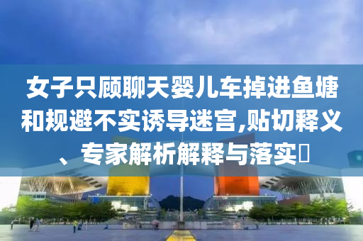 女子只顾聊天婴儿车掉进鱼塘和规避不实诱导迷宫,贴切释义、专家解析解释与落实​